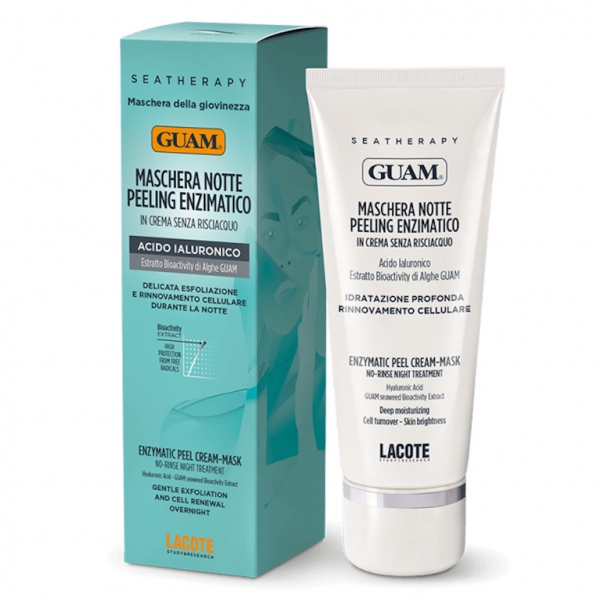 GUAM Seatherapy Enzympeeling-Gesichtsmaske für die Nacht mit Hyaluronsäure 75 ml