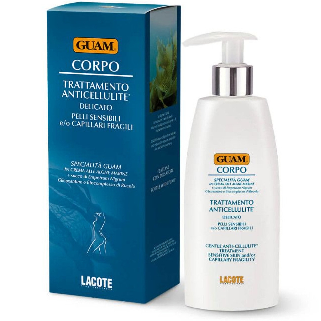 GUAM CORPO Creme für empfindliche Haut gegen Cellulite, Wasseransammlungen und Besenreiser 200ml