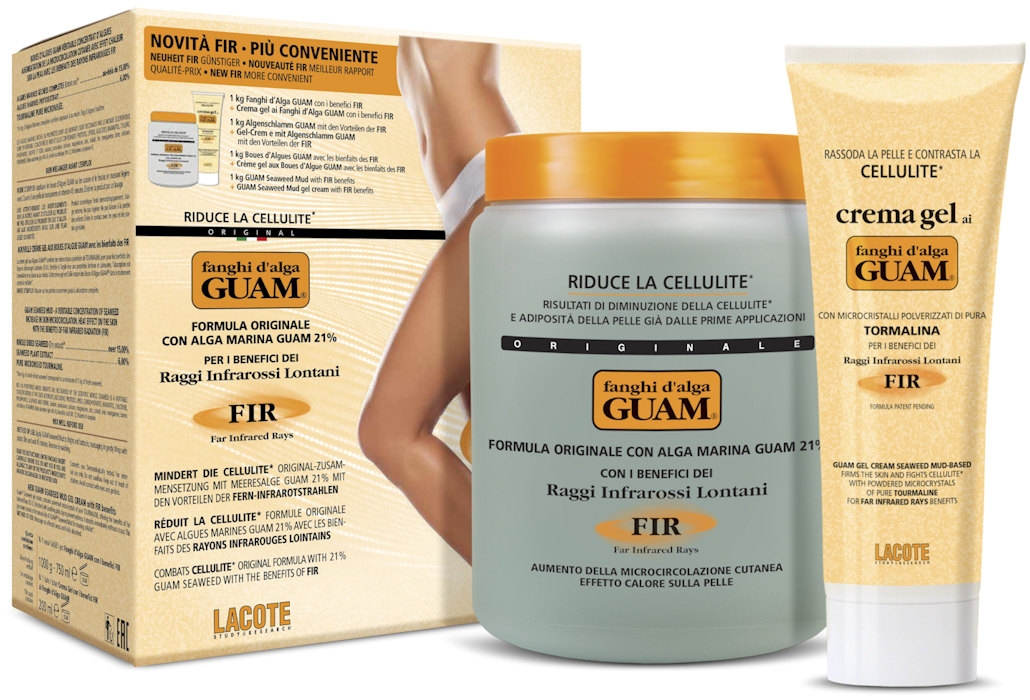 GUAM Kurpackung klassisch FIR: 1kg Algenfango + 250ml Gel